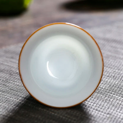 handpainted porcelain tea cup on sales Chinese kungfu cup of tea 50ml dehua China under glaze ceramic cup for Pu'er tea new