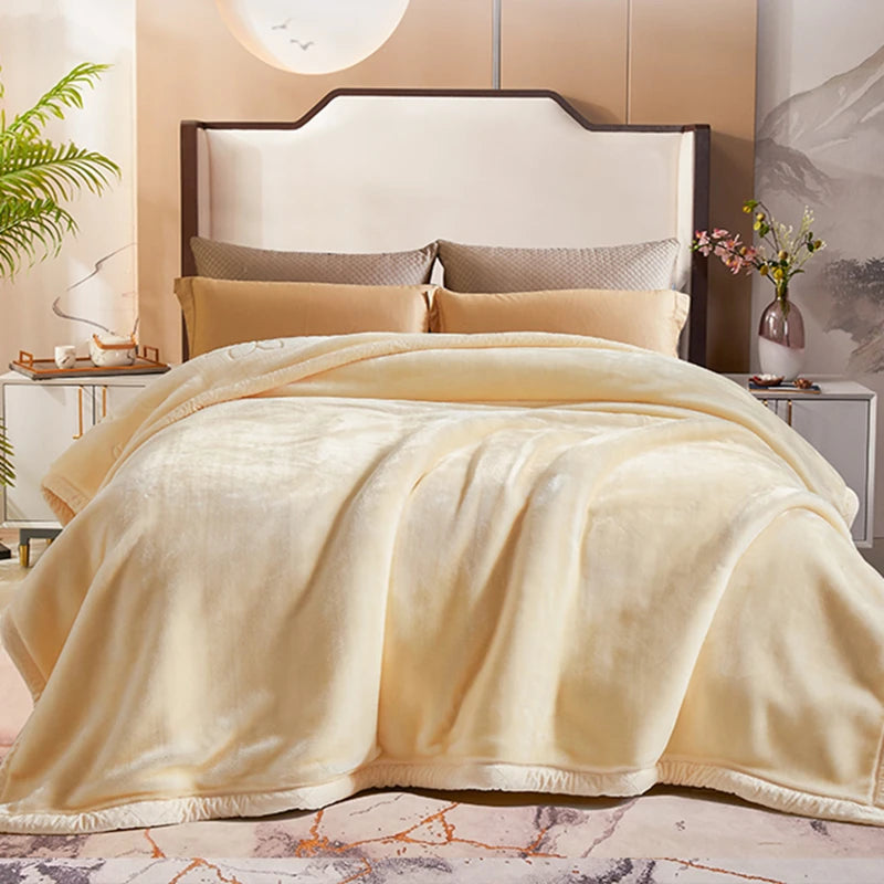 heavy Raschel blanket double faces 2 PLY velvet soft bed cover 3-5kg for winter weighted blankets made in China warmful