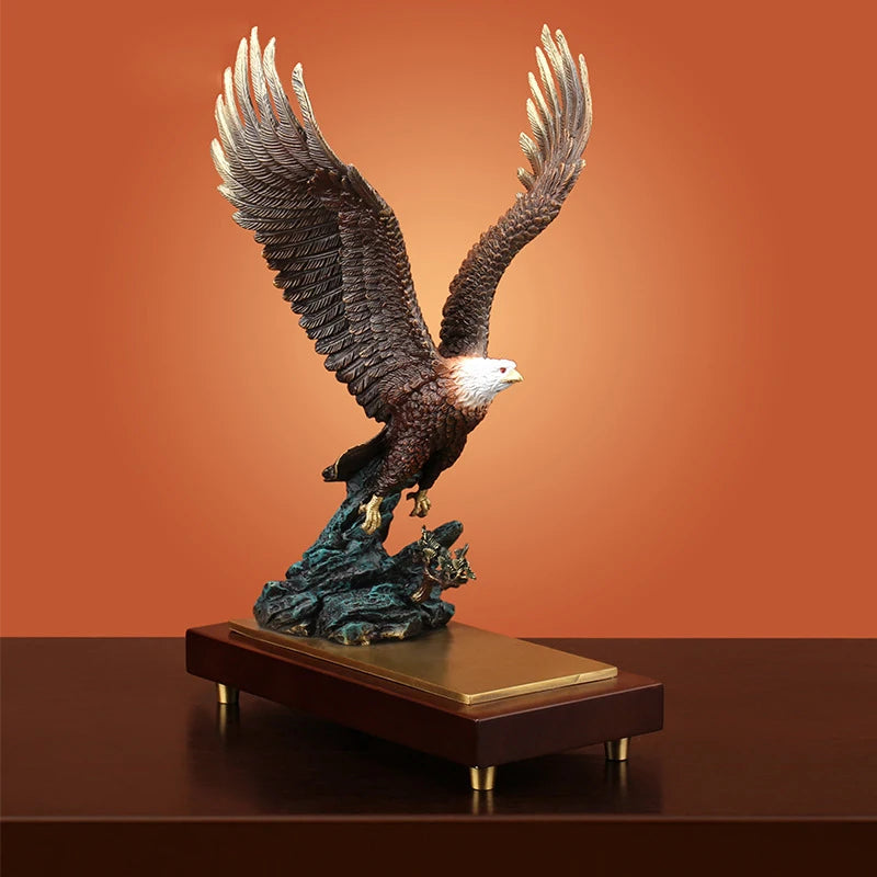 high grade Auspicious Good Omens Wealth Good luck American Eagle Arabian Eagle HOME SHOP BAR CLUB decoration bronze Sculpture
