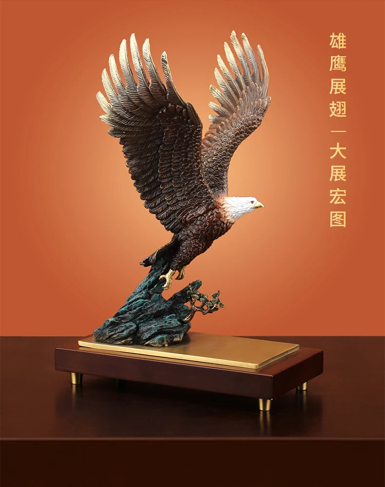 high grade Auspicious Good Omens Wealth Good luck American Eagle Arabian Eagle HOME SHOP BAR CLUB decoration bronze Sculpture