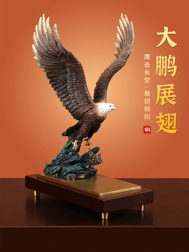 high grade Auspicious Good Omens Wealth Good luck American Eagle Arabian Eagle HOME SHOP BAR CLUB decoration bronze Sculpture