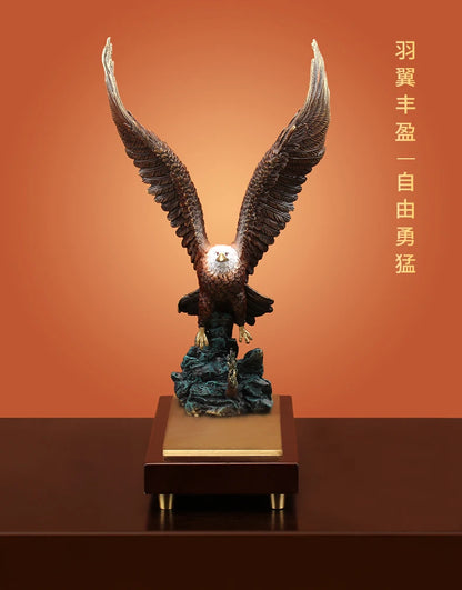 high grade Auspicious Good Omens Wealth Good luck American Eagle Arabian Eagle HOME SHOP BAR CLUB decoration bronze Sculpture
