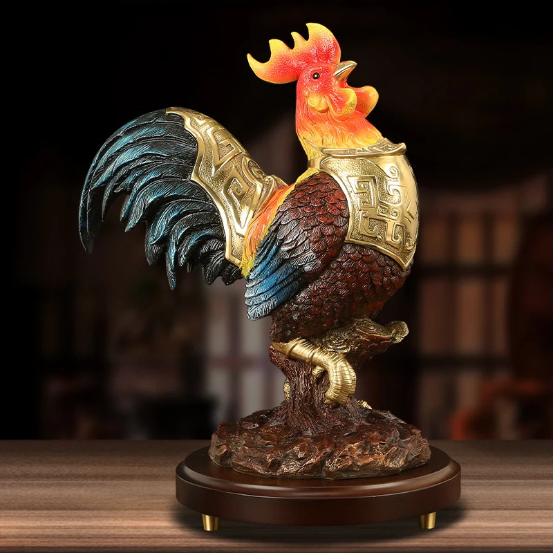 high grade Auspicious Good Omens Wealth Good luck Cock HOME SHOP OFFICE BAR CLUB decoration bring wealth money bronze Sculpture