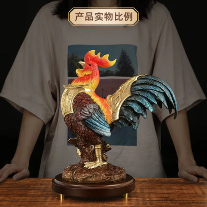 high grade Auspicious Good Omens Wealth Good luck Cock HOME SHOP OFFICE BAR CLUB decoration bring wealth money bronze Sculpture