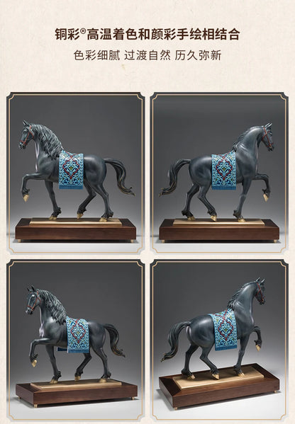 high grade Decoration art HOME Company shop Saudi Arabia Dubai ROYAL Auspicious GOOD Luck Success horse bronze Sculpture