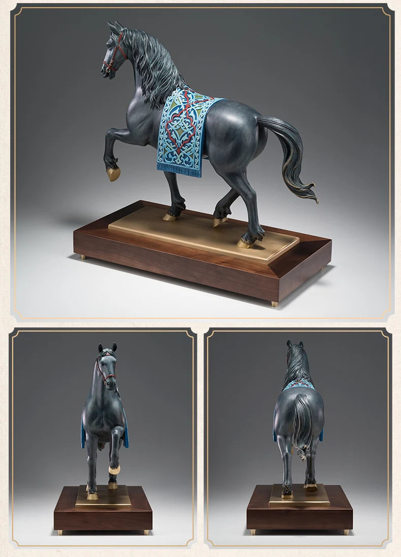 high grade Decoration art HOME Company shop Saudi Arabia Dubai ROYAL Auspicious GOOD Luck Success horse bronze Sculpture
