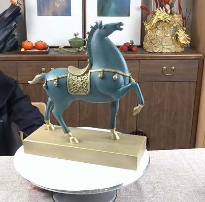 high grade Good luck Royal Wealth Fortune horse mascot HOME OFFICE company decoration bring wealth money bronze Sculpture