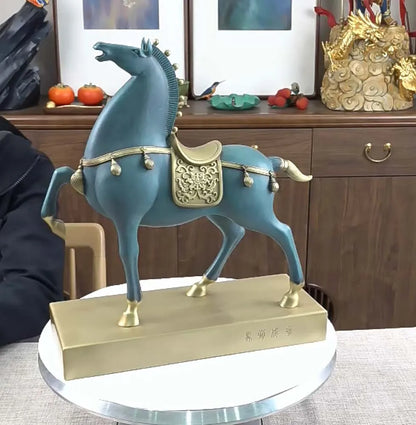 high grade Good luck Royal Wealth Fortune horse mascot HOME OFFICE company decoration bring wealth money bronze Sculpture