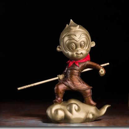 high grade Spiritual ART Good luck God of victory WU KONG HOME office Bar bring money thriving business mascot brass statue