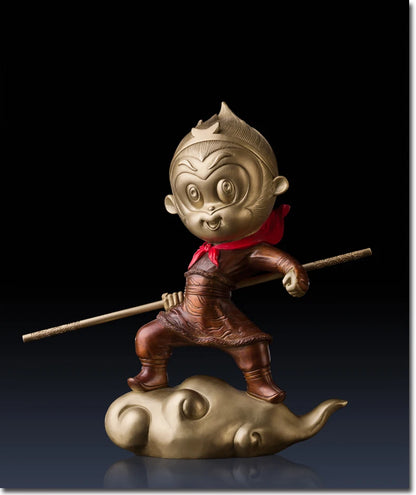 high grade Spiritual ART Good luck God of victory WU KONG HOME office Bar bring money thriving business mascot brass statue