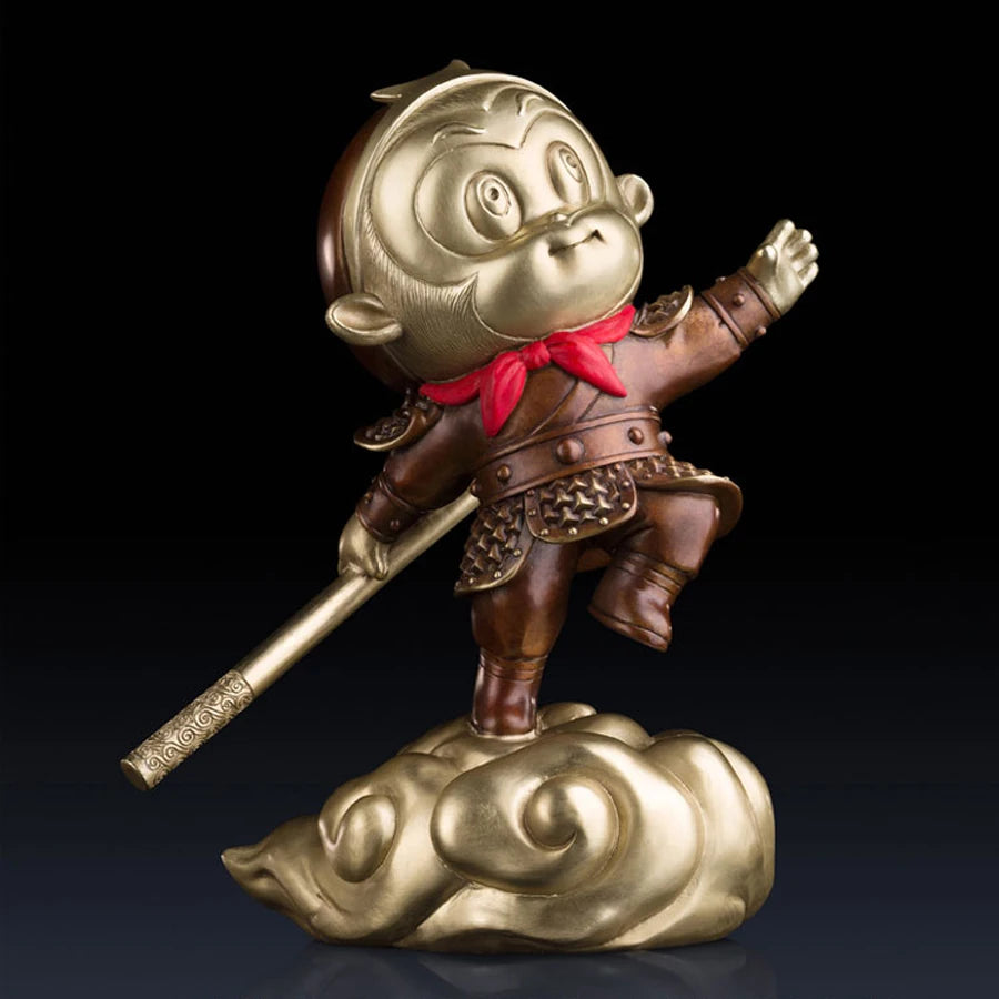 high grade Spiritual ART Good luck God of victory WU KONG HOME office Bar bring money thriving business mascot brass statue