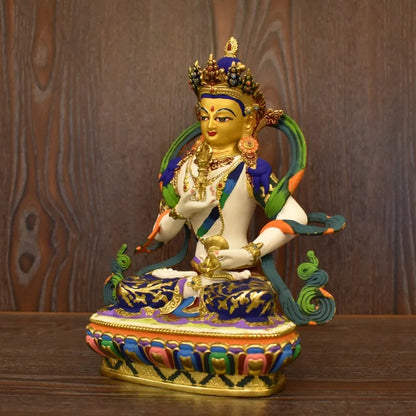 high grade Upscale Tibet Thailand COLOR painted Vajrasattva mahasattva COPPER Buddha statue Efficacious safety Buddha