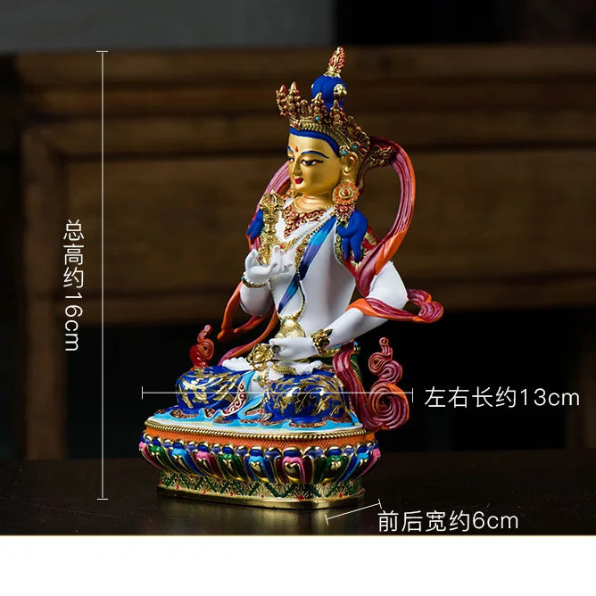 high grade color drew Buddha statue bless family Safety Health luck efficacious Talisman Tibet Vajrasattva Painted Buddha statue