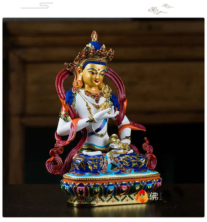 high grade color drew Buddha statue bless family Safety Health luck efficacious Talisman Tibet Vajrasattva Painted Buddha statue