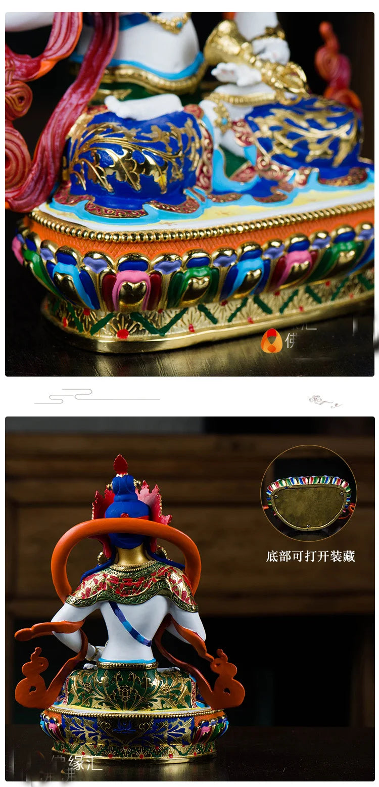 high grade color drew Buddha statue bless family Safety Health luck efficacious Talisman Tibet Vajrasattva Painted Buddha statue