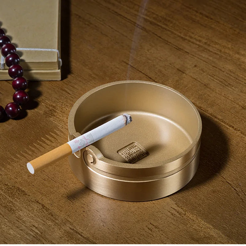 high grade luxury GOOD LUCK  Royal Handmade brass Ashtray statue HOME company office business BEST MALE MEN birthday GIFT