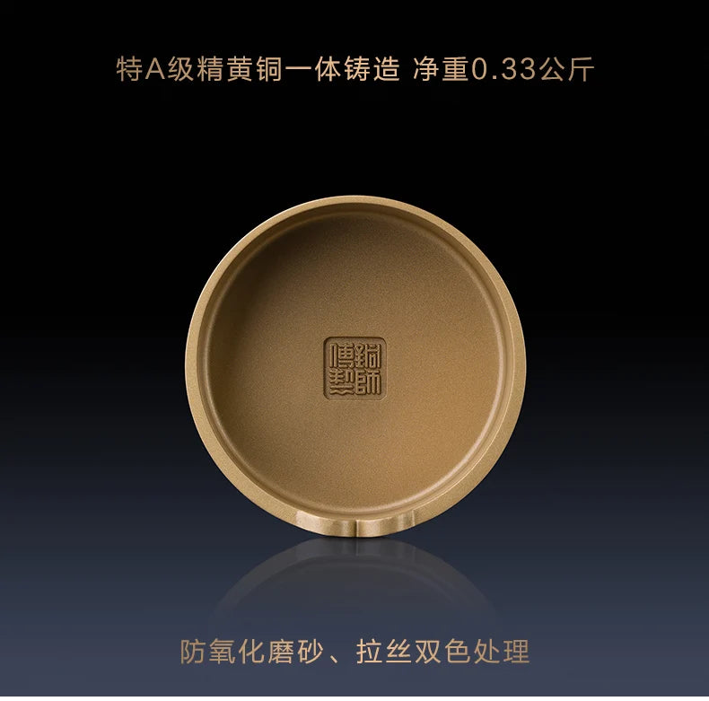 high grade luxury GOOD LUCK  Royal Handmade brass Ashtray statue HOME company office business BEST MALE MEN birthday GIFT