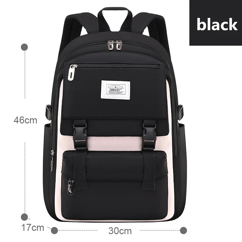 high school bags for girls student many pockets waterproof school backpack teenage girl high quality campus backpack schoolbags