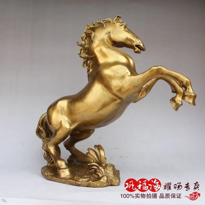 home LIVING ROOM wall TOP Decor  Money drawing Money HORSE ART bronze statue sculpture Decoration brass decorative