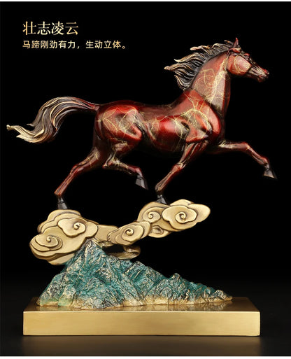 home OFFICE BAR CLUB Shop Business political official career Good luck Mascot bring wealth money bronze Fortune HORSE statue