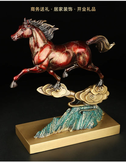 home OFFICE BAR CLUB Shop Business political official career Good luck Mascot bring wealth money bronze Fortune HORSE statue