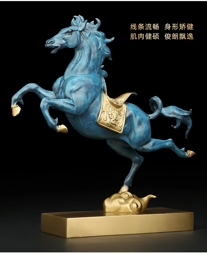 home OFFICE BAR CLUB Shop Business political official career Good luck Mascot bring wealth money bronze Fortune horse art statue