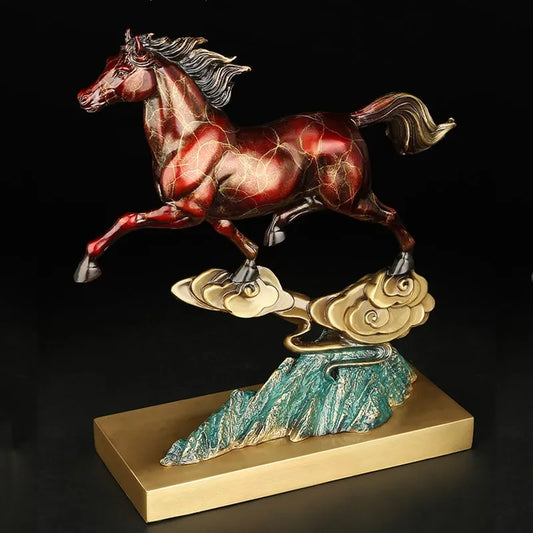 home OFFICE BAR CLUB Shop Business political official career Good luck Mascot bring wealth money bronze Fortune HORSE statue