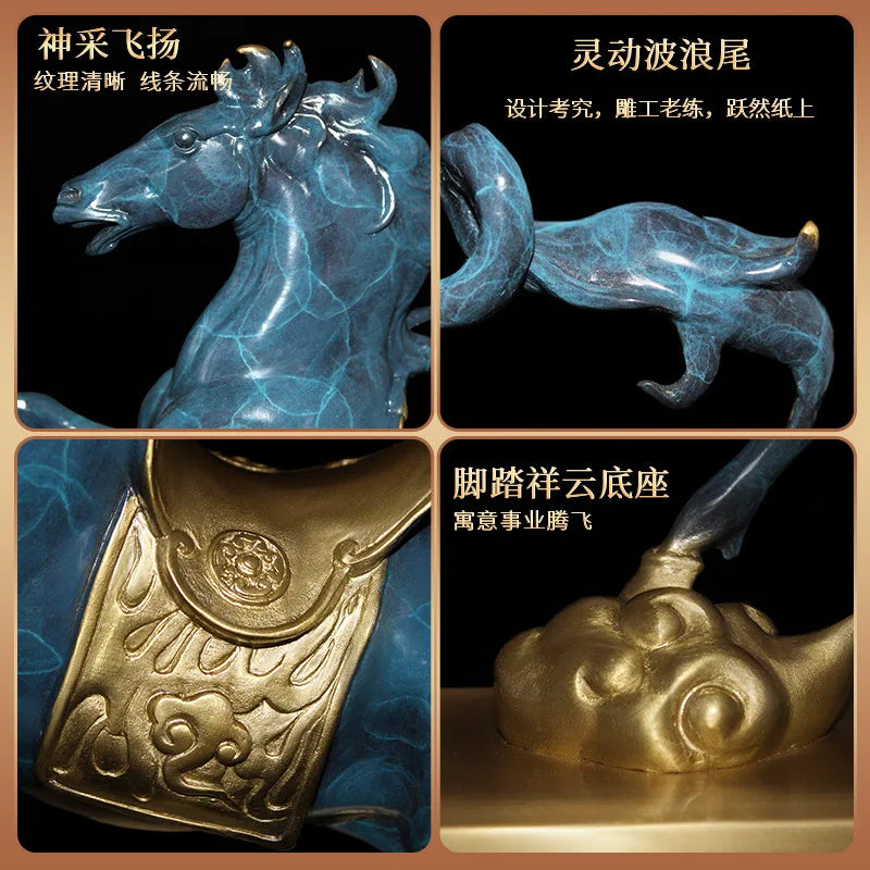 home OFFICE BAR CLUB Shop Business political official career Good luck Mascot bring wealth money bronze Fortune horse art statue