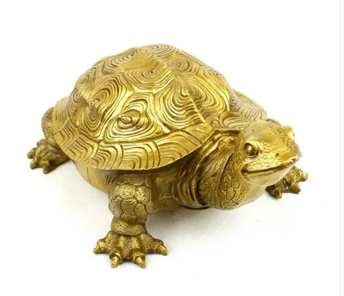 home town House Protection # Money Drawing divine godly Turtle FENG SHUI Brass statue-- large # efficacious Talisman