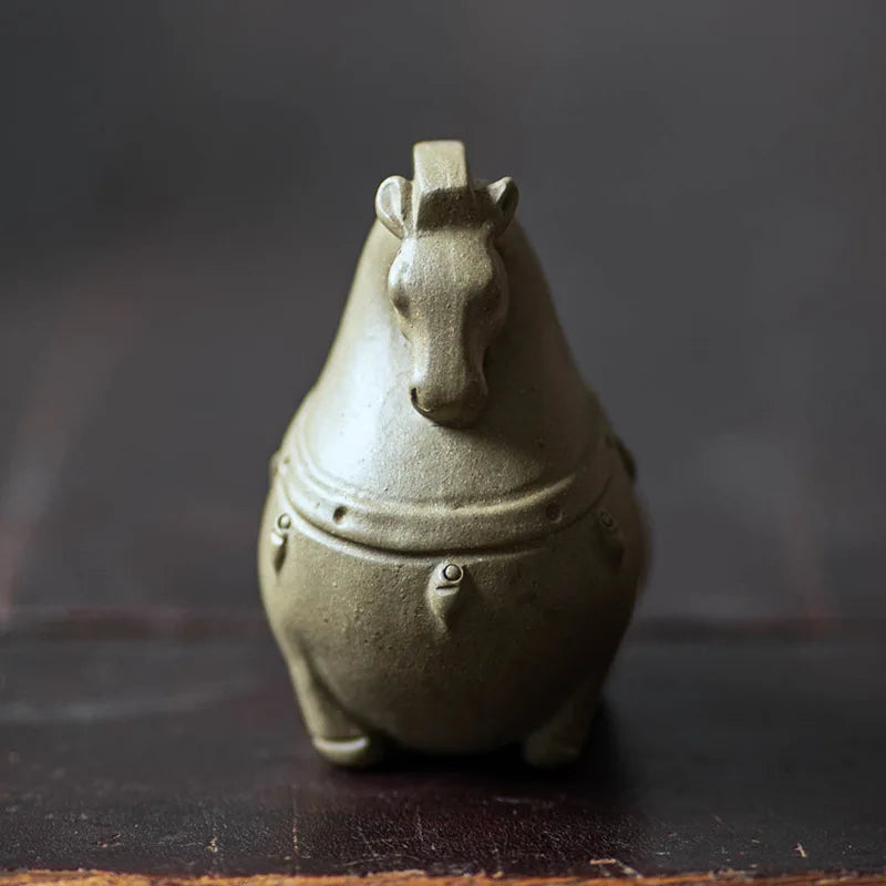 horse artware handmade animal statue yixing zisha clay tea pet Chinese house warming gift mascot good luck home decoration small
