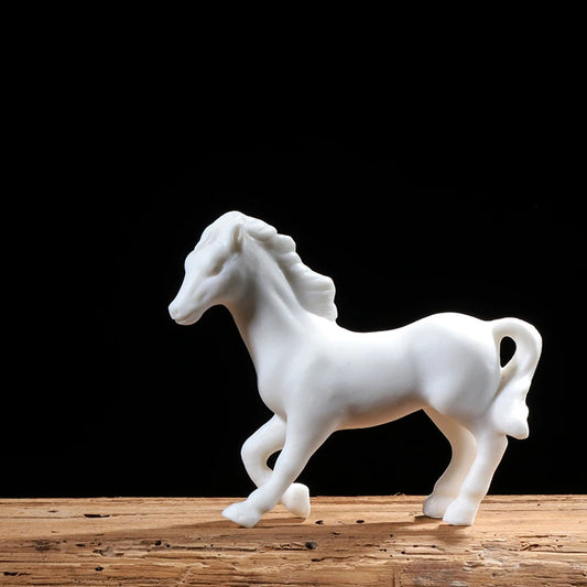 horse decoration porcelain tea pet animal statue small size hallway entryway ornament house warming gift on sales free shipping