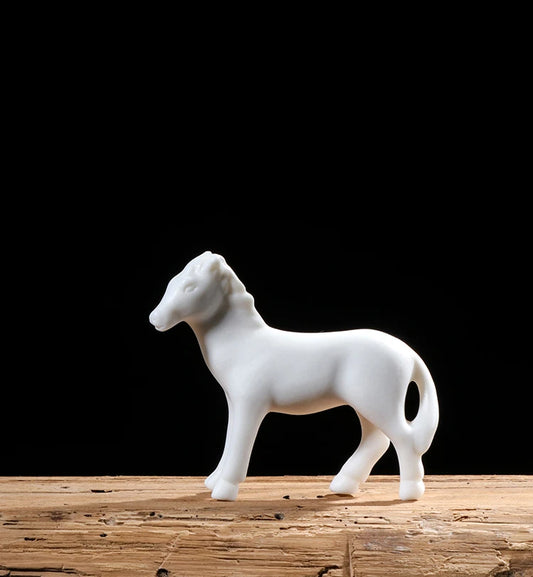 horse decoration porcelain tea pet animal statue small size hallway entryway ornament house warming gift on sales free shipping