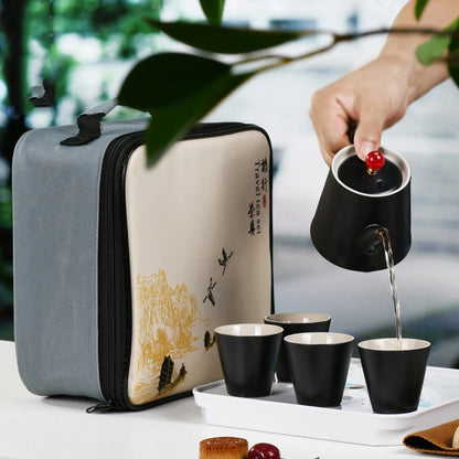 hot sell ceramic exquisite suit teapot tea cups a tea sets chinese kung fu travel tea set drinkware