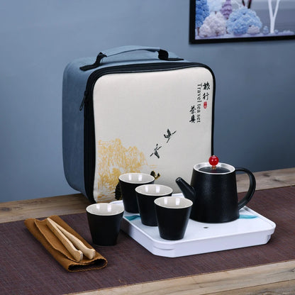 hot sell ceramic exquisite suit teapot tea cups a tea sets chinese kung fu travel tea set drinkware