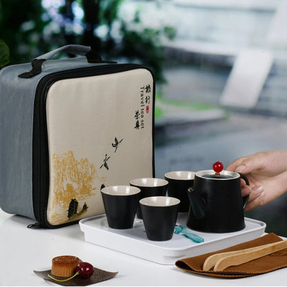 hot sell ceramic exquisite suit teapot tea cups a tea sets chinese kung fu travel tea set drinkware