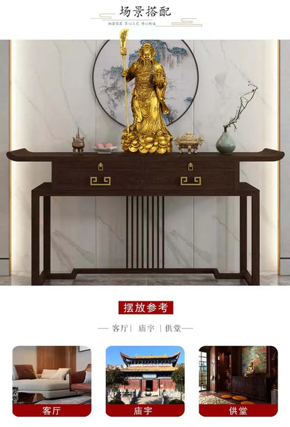 huge # 2023 HOME Company TOP decoration Recruit money wealth bring GOOD LUCK COPPER GUAN GONG God of fortune statue huge large