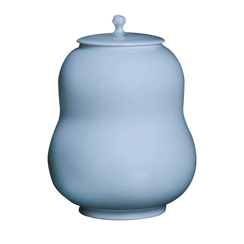 imitation song dynasty style typeface shadow left kiln green gourd rocks and receives green craft caddy storage tank