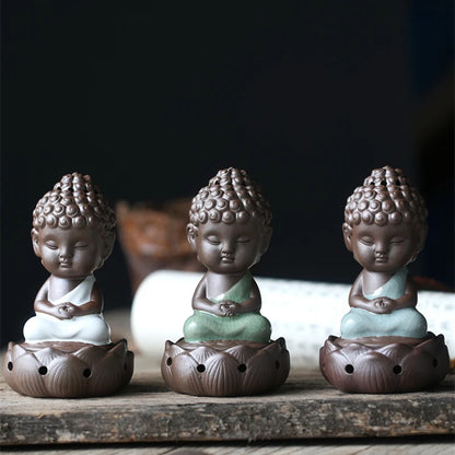 incense burner yixing zisha purple clay tea pet Buddha small size tea play on table creative house warming gift decoration new