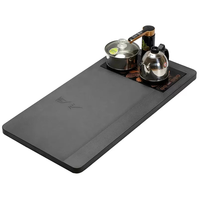 induction cooker tea tray electrical kettle faucet set stainless steel pan with lid automatic water filling stone table 90cm45cm