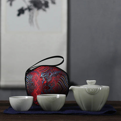 japanese ceramic tea cup Travel Include 1 Pot 2 Cup, High quality elegant gaiwan,Beautiful easy teapot kettle,kung fu teaset