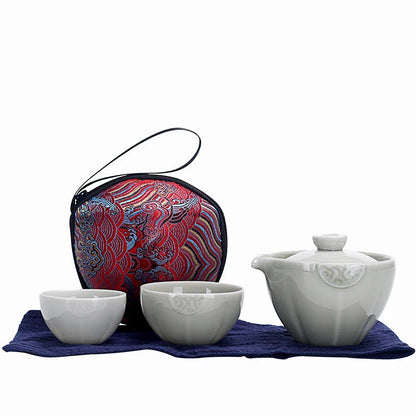 japanese ceramic tea cup Travel Include 1 Pot 2 Cup, High quality elegant gaiwan,Beautiful easy teapot kettle,kung fu teaset