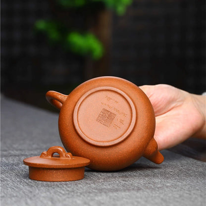jiangpo clay tea pot real yixing zisha original ore blessing pot marked handmade traditional craft made in China on sales 210ml