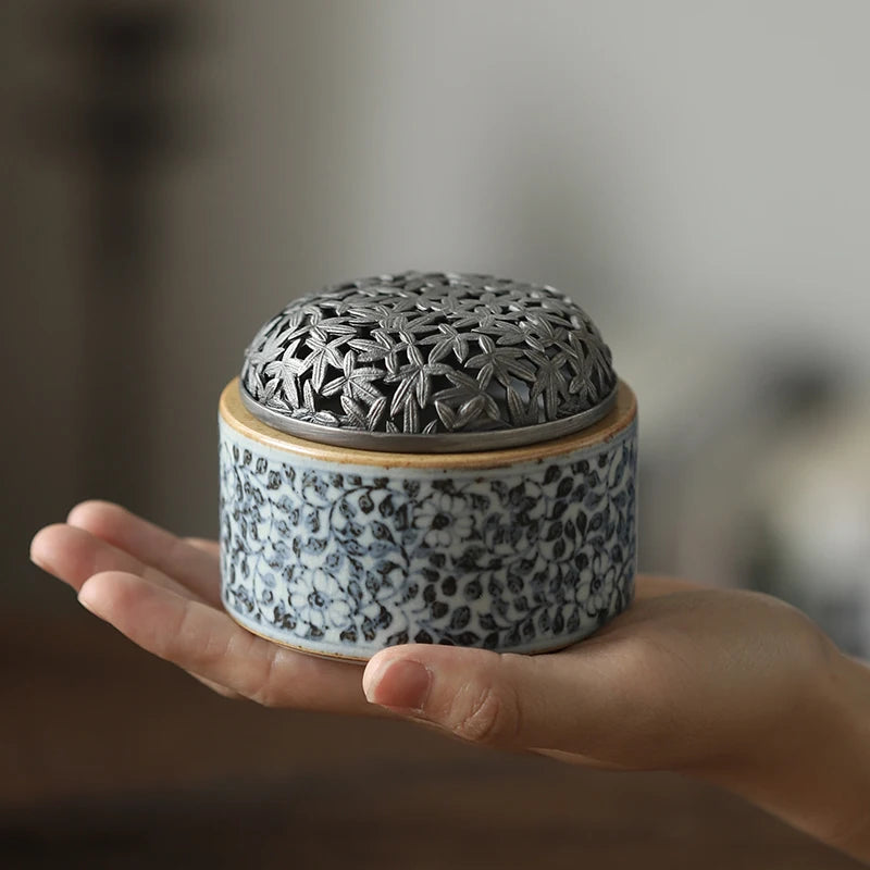 jingdezhen ceramics bound branch lotus censer dish fragrance of incense burner tower present archaize aroma stove
