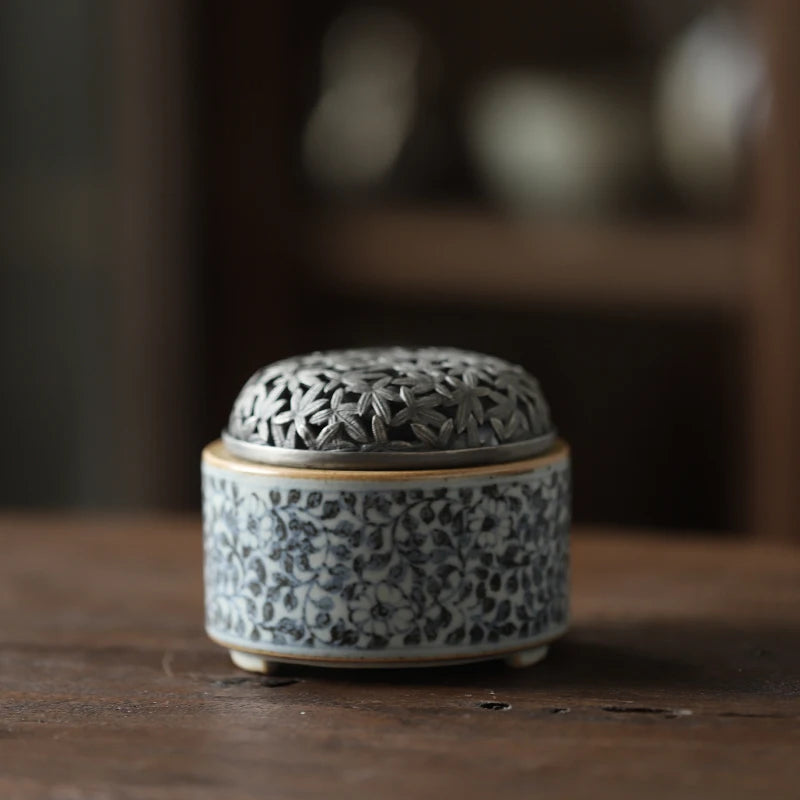 jingdezhen ceramics bound branch lotus censer dish fragrance of incense burner tower present archaize aroma stove