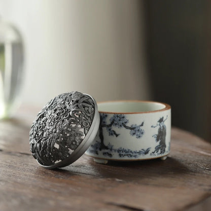 jingdezhen ceramics bound branch lotus censer dish fragrance of incense burner tower present archaize aroma stove