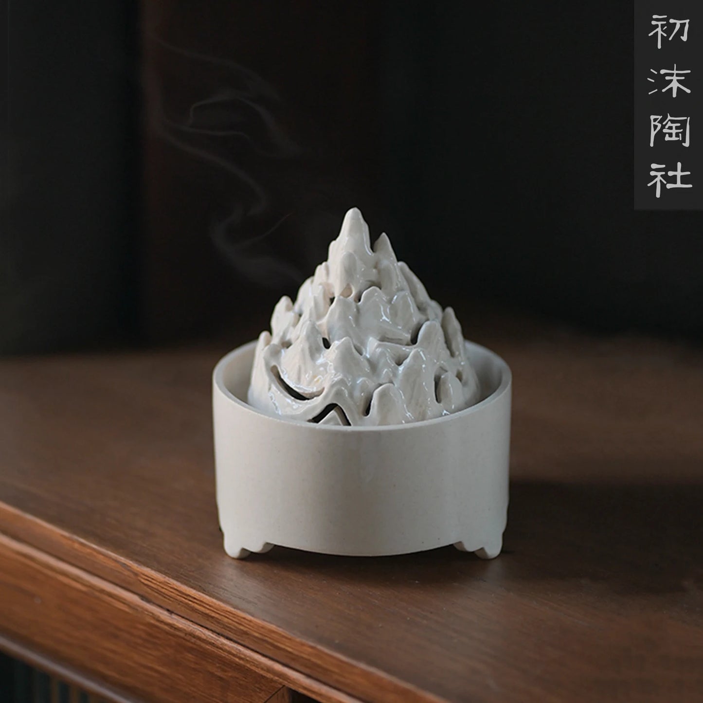 jingdezhen hand-carved mountain heavy incense burner plate censer ceramic ta aromatherapy furnace boshan ship furnace