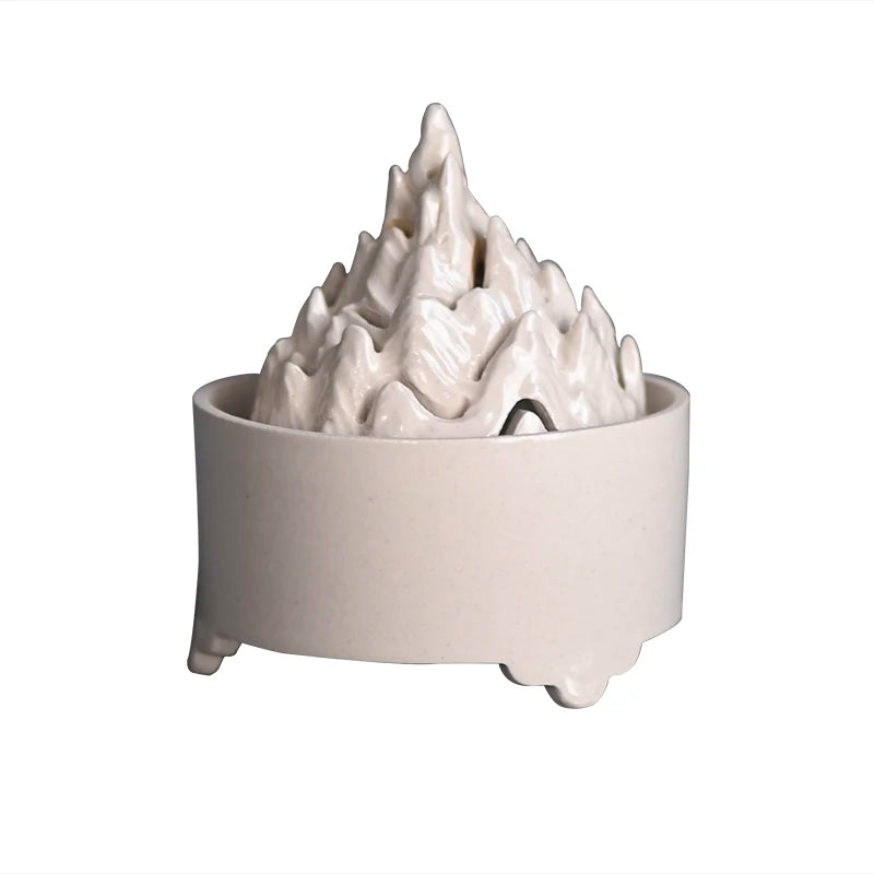 jingdezhen hand-carved mountain heavy incense burner plate censer ceramic ta aromatherapy furnace boshan ship furnace