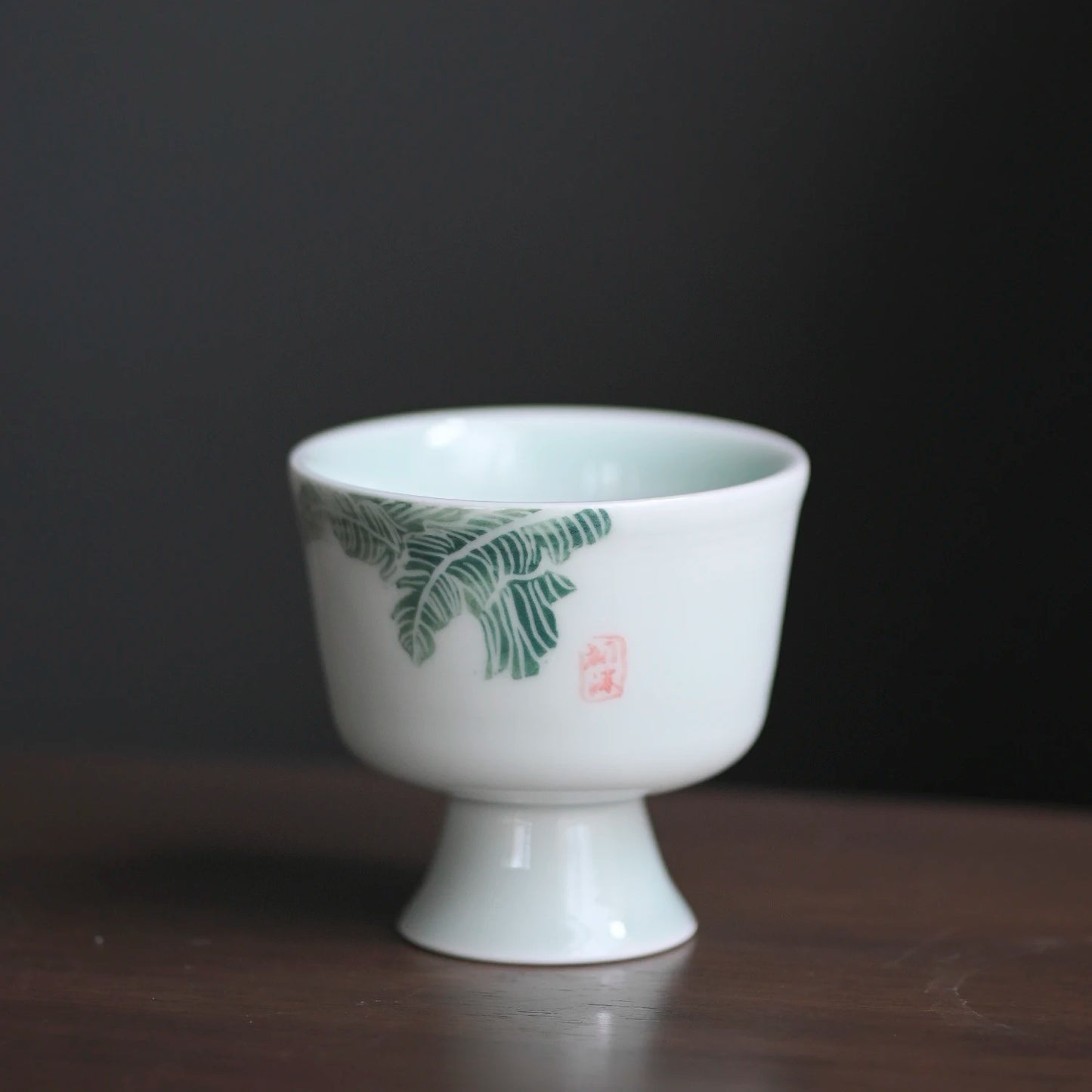 jingdezhen shadow blue hand-painted footed under glaze glass ceramic masters cup small glass sample tea cup tea sets