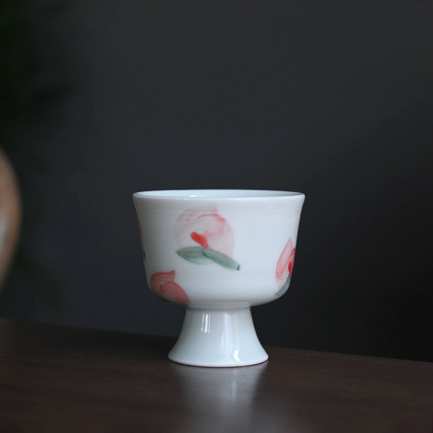 jingdezhen shadow blue hand-painted footed under glaze glass ceramic masters cup small glass sample tea cup tea sets