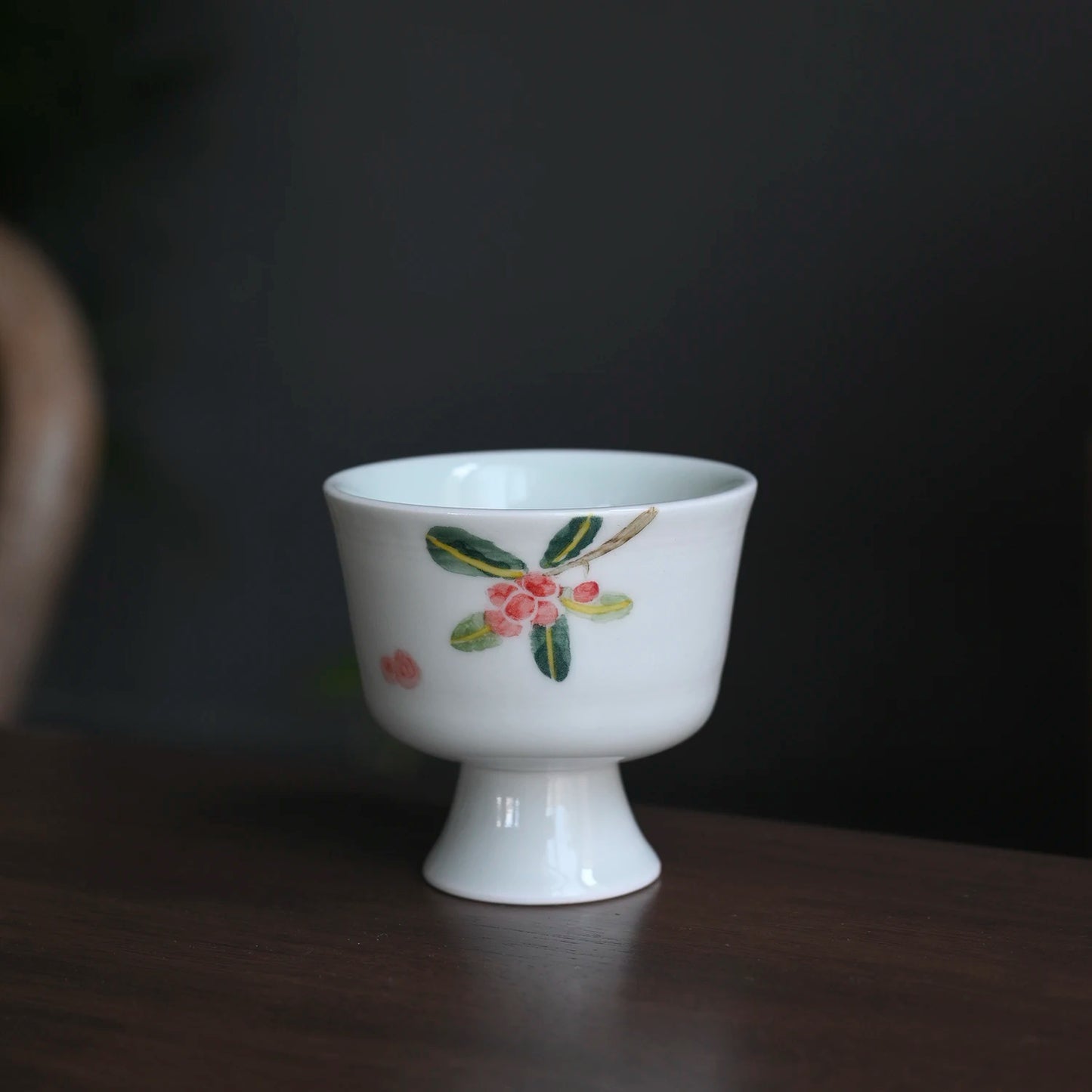 jingdezhen shadow blue hand-painted footed under glaze glass ceramic masters cup small glass sample tea cup tea sets